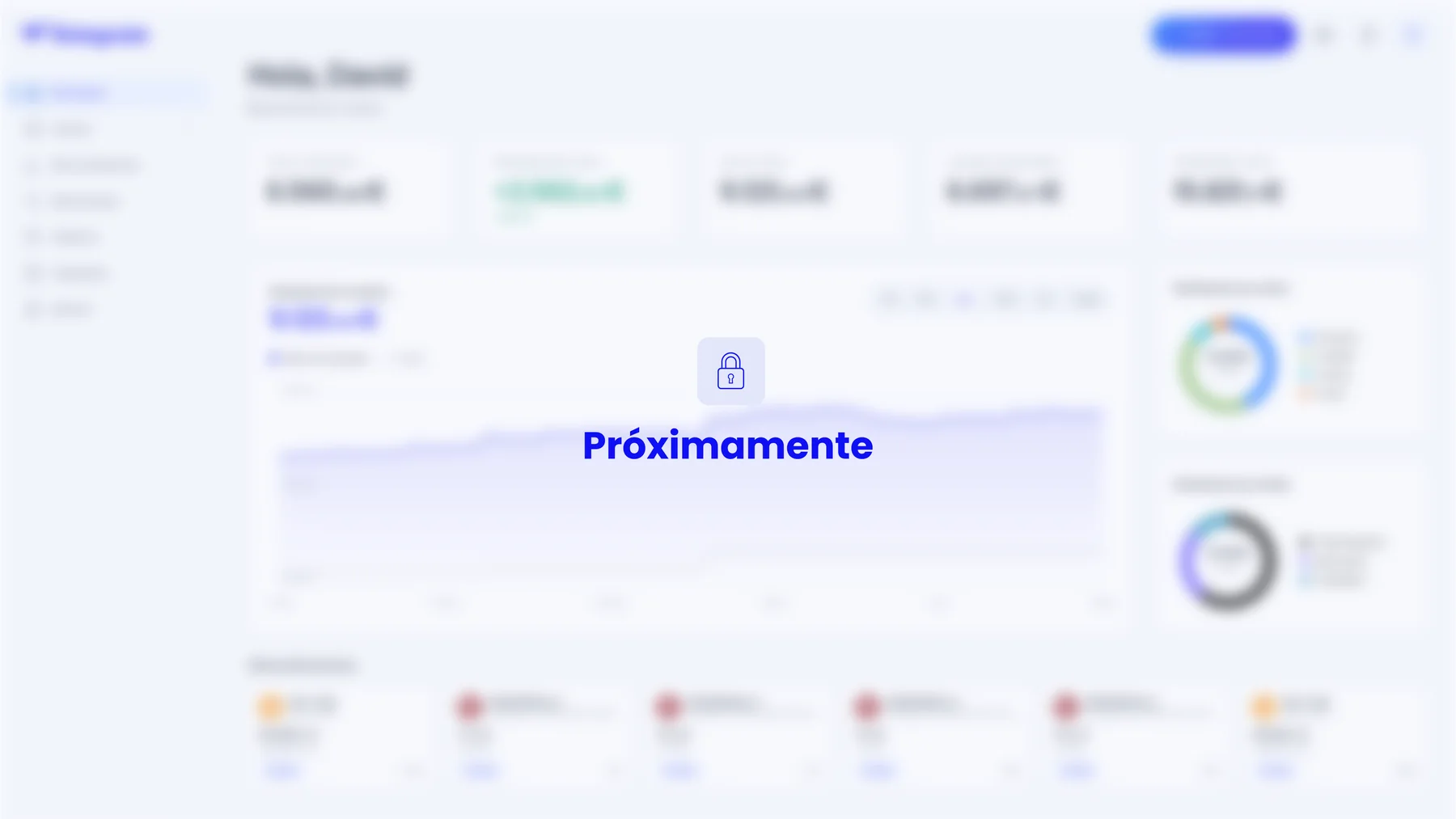 Vista previa del panel de patrimonio en Premium, próximamente